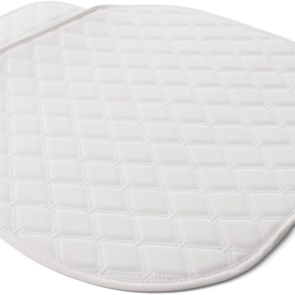 Car Seat Cushion White, Faux Leather Waterproof and Comfortable Seat Protector, Front Bottom Car Seat Covers with Storage Bag, Suitable for Most Vehicles or Office and Home Seats - 1 Pieces