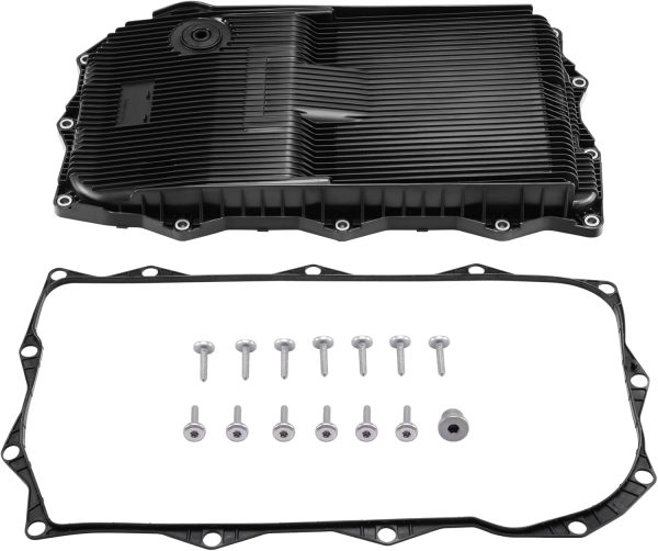 Transmission Oil Pan with Drain Plug and Gasket, 2500, 3500 - Jeep Grand Cherokee - Challenger - Dodge - Chrysler 300, 8-Speed Automatic Transmission