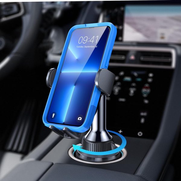Cup Phone Holder [No Shaking] Phone Holder for Car, 360 Adjustable Holder for Car Accessories for Women Truck Jeep Golf for 4-7'' Phone