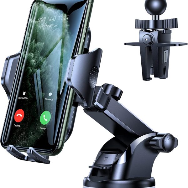 [No.1 Powerful Suction] [Rally Racing-Grade Stability] Phone Holders for Your Car Upgraded Car Phone Holder Mount Truck Stand for Dashboard Windshield Vent for All Phones