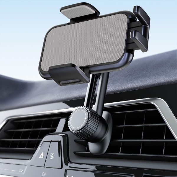 Phone Mount for Car Vent: [Never Blocking] Air Vent Cell Phones Holder for Smartphones [Thick Cases Friendly] Hands-Free Auto Mobile Phone Stand (Gray)