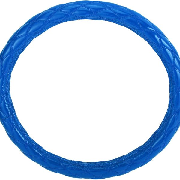 Universal Car Steering Wheel Cover Steering Wheel Protective Sleeve, for 47.5-48.9cm, Sweatproof, Faux Leather Rubber, Blue