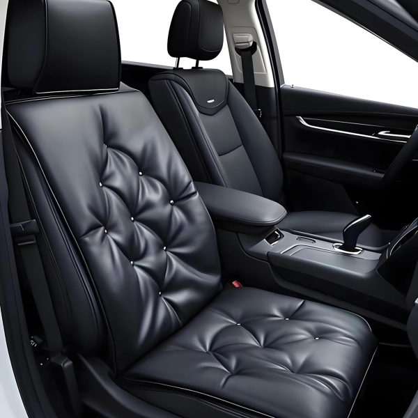 Big Ant Car Seat Cushion,PU Leather Auto Seat Cover Pad Pain Relief Cushion for Car Driver Seat Office Chair Home Use,Universal All Seasons 1pc